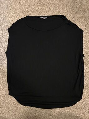 Vince Black Scoop Neck Tank Top